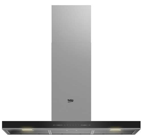 CAMPANA BHCB-96641-BBHS 90CM. INOX/PANEL NEGRO 700M3/H (A) 3VEL.+BOOSTER