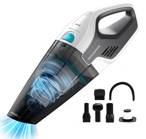 ASPIRADOR MANO ROCKSTAR (08373) 8,4V BAT. LITIO S/BOLSA DEP.500 ML.SOLIDO/LIQUID