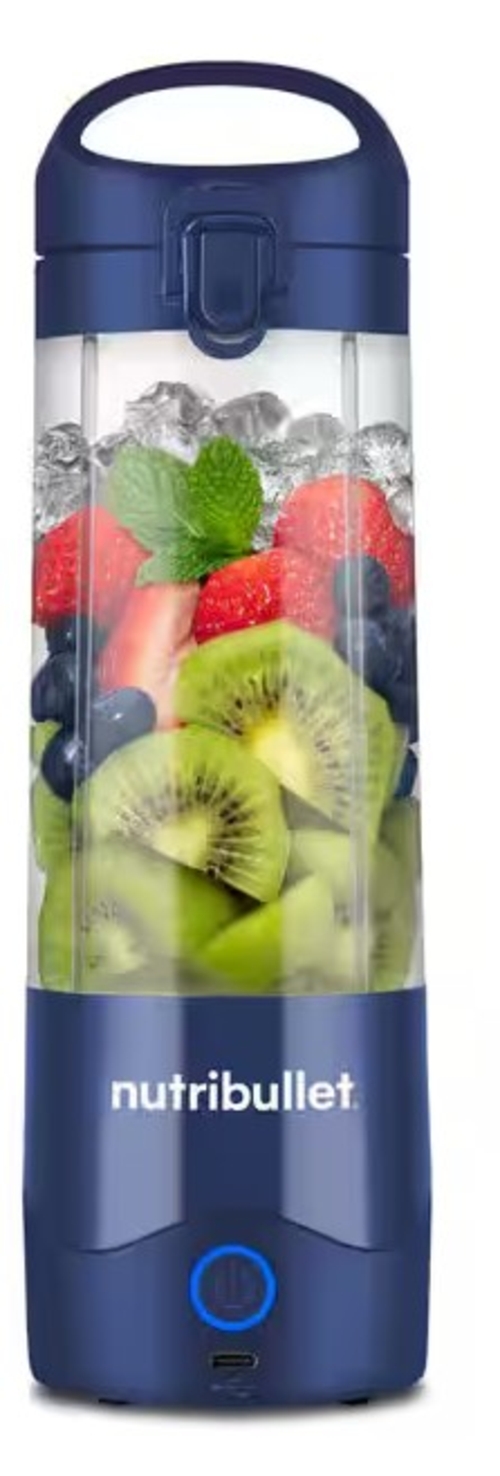 BATIDORA PERS. NBP-003-NBL AZUL VASO 475ML. CUCHILLA A.INOX. CARGA POR USB