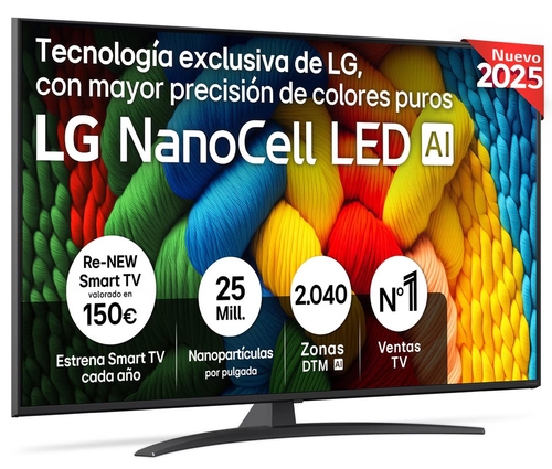 TV LED 127CM(50") (T) 50NANO81A6A4K USH NANOCELL SMART TV
