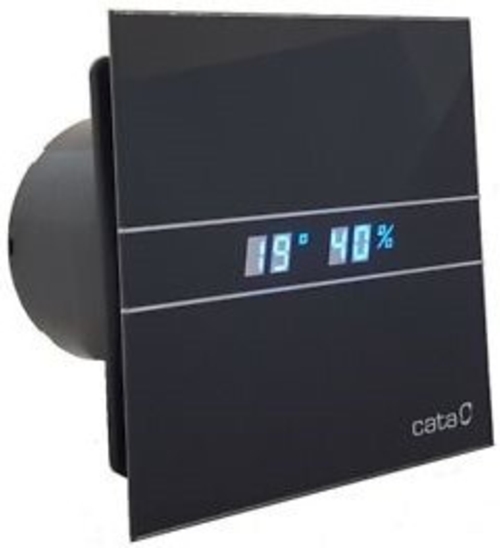 EXTRACTOR AXIAL BAÑO E-100-GTH BK 8WTS. 17DB 115M3/H NEGRO (00900602)