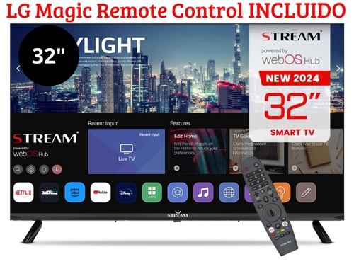 TV LED 81.28cm(32")STREAM SYSTEM WSTRH3224TEX WEBOS HD READY LG MAGIC REMOTE CON