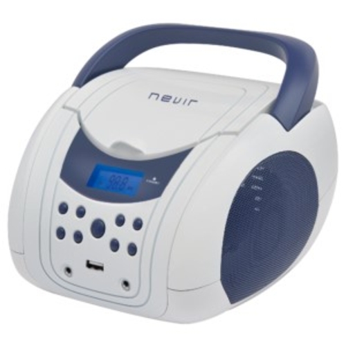 RADIO-CD MP3 NEVIR NVR-483UB-BA2 BLANCO AZUL
