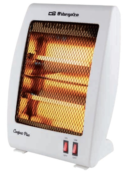 ESTUFA CUARZO BP-5000-A  800W 2 NIV. POT. 2 BARRAS CUARZO ANTIVUELCO