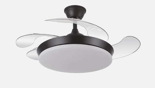 VENT. TECHO DC/R TRIDENTE MINI (236399009) NEGRO 59W 4ASPAS 91CM. 6VEL.