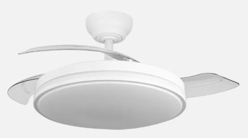 VENT. TECHO DC/R RELAMPAGO (258891301) BLANCO 60W 3ASPAS 107CM. 6VEL.