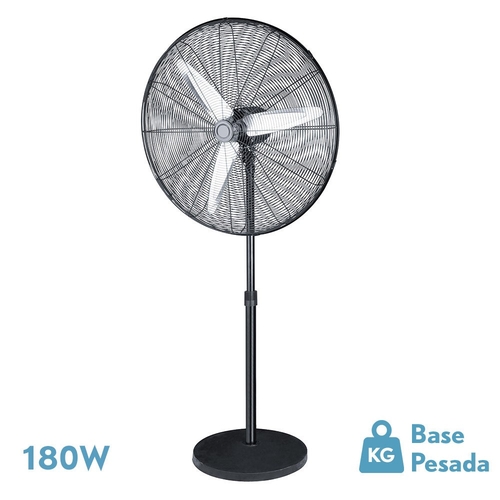 VENT. PIE ALARCON (213241109) NEGRO 180W 3VEL. 65CM. 3ASPAS OSCILANTE