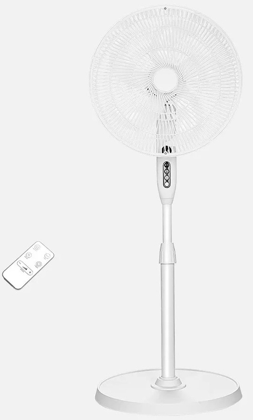 VENT. PIE VERDEL (256241001) BLANCO 50W 5ASPAS MOTOR AC 3VEL. M.DISTANCIA