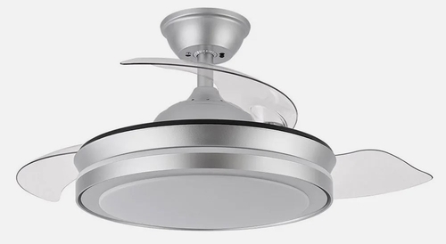 VENT. TECHO DC/R ESPARTA MINI (184799010) PLATA 59W  3ASPAS RETRACTIL