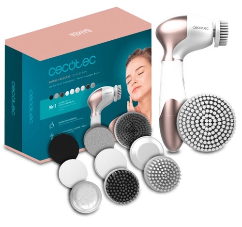 CEPILLO FACIAL FACECARE (03371) 9 CABEZALES CARA/CUERPO GIRO 360º BOLSA VIAJE