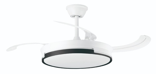 VENT. TECHO DC/R CP-162105 BCO/NEGRO 105CM 30W 6VEL REVERS. M.DIST. 3 MODOS LUZ