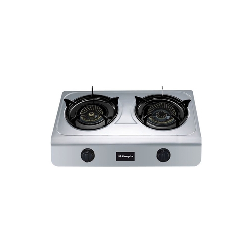 HORNILLO 2 FUEGOS GAS FO-2700 INOX ENCENDIDO ELECTRICO TRIPLE CORONA