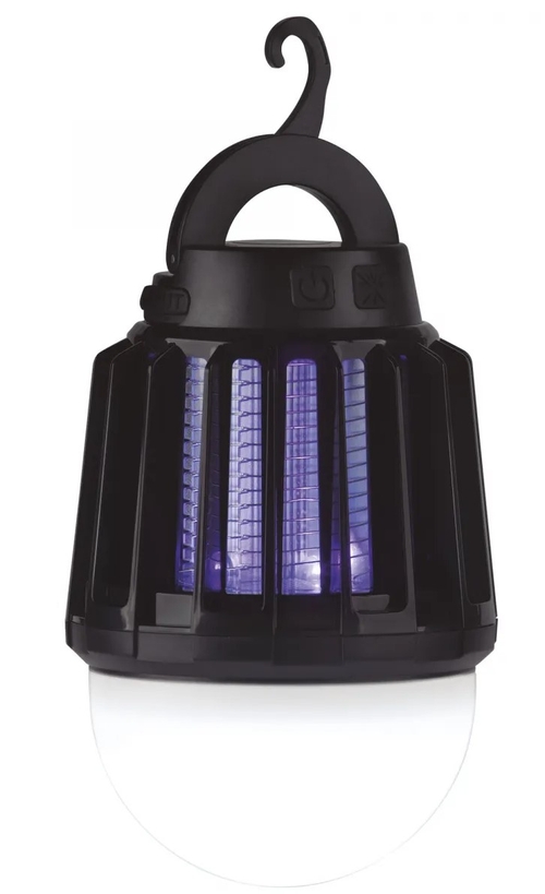 MATA INSECTOS MOSTRAP MOST-3547 2 EN 1 50 M/2 3 NIV. ILUMINACION RECARGABLE