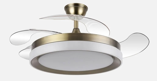 VENT. TECHO DC/R ZENIT (208491314) CUERO 59W 4ASPAS RETRACTIL