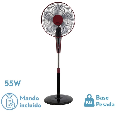 VENT. PIE BORLON (213941030) NEGRO/BURDEOS 55W 3VEL. TEMPOR.  5ASPAS