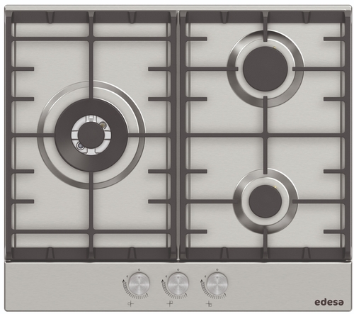 PLACA GAS EGX-6031-TI-TR-CI BUTANO 3F INOX. H.FUNDIDO ENCEN. ELECTR.