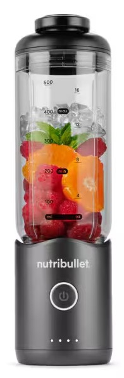 BATIDORA PERS. NBP-013-GM GRIS OSCURO VASO 590ML, CUCHILLA A.INOX. CARGA POR USB