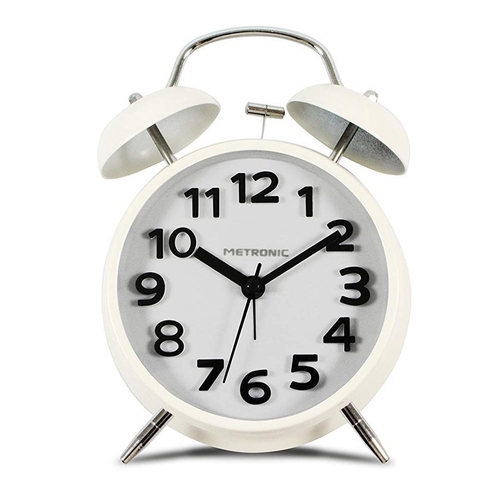 DESPERTADOR METRONIC VINTAGE BLANCO 477331