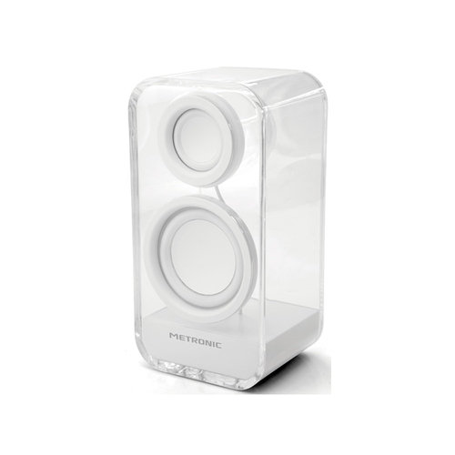 ALTAVOZ TORRE BLUETOOH METRONIC 477074 CRISTAL BLANCO 3+5W