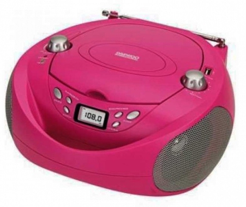 RADIO DAEWOO CD+USB DBU-37P COMPACTO ROSA DBF106