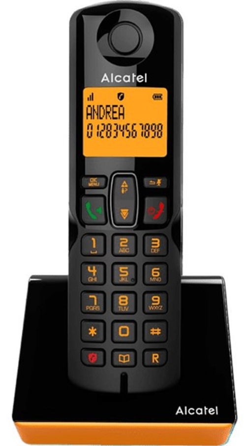 TELEF. ALCATEL DEC S280 BLACK +ORANGE