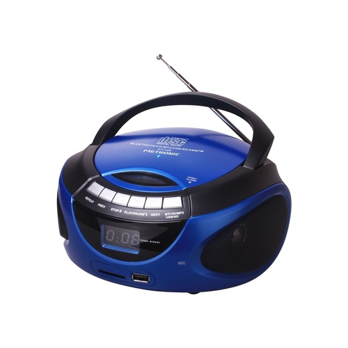 RADIO CD MP3 METRONIC 477129 AZUL USB BLUETOOTH SD-MMC 2W