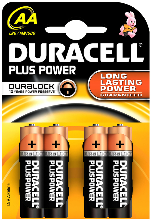 PILA PLUS DURACELL (DURLR6P4B) ALCALINA AA LR6 BLISTER*4