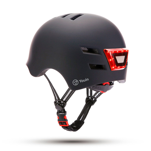 CASCO YOUIN MA1010M LED FRONTAL Y TRASERO NEGRO TALLA M