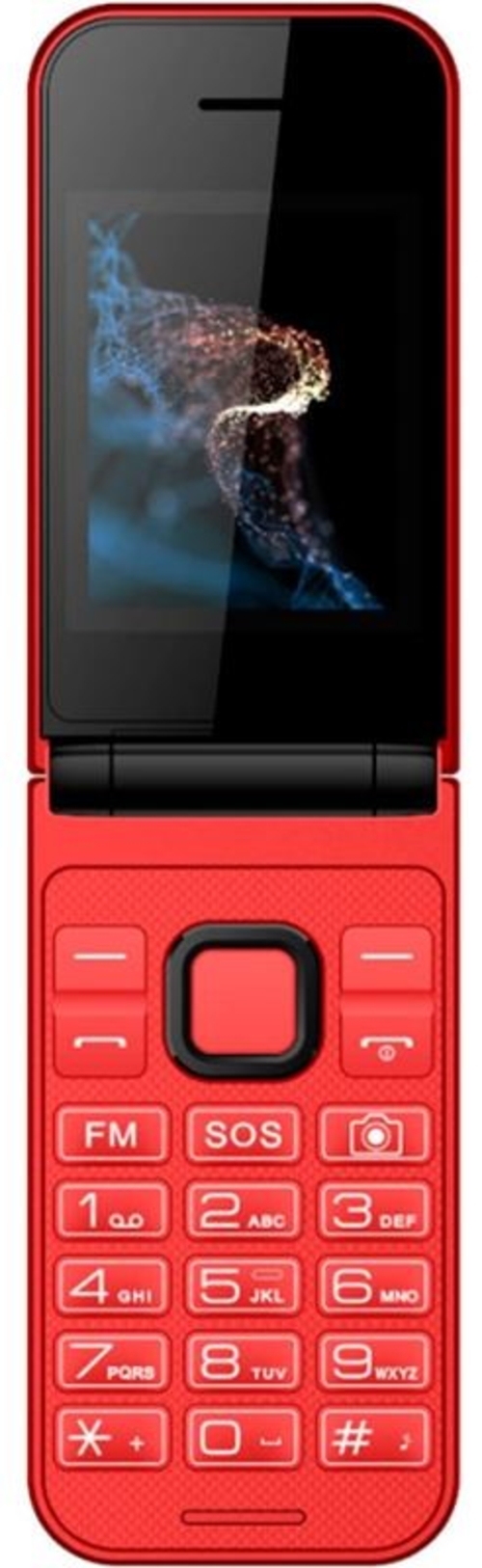 MOVIL QUBO X219-BK SOS DOBLE 2.4"+1.77 ROJO