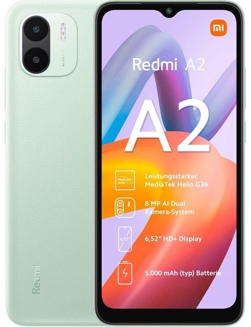 MOVIL XIAOMI REDMI A2 6.52" 2GB RAM 32GB ROM 5000MAH VERDE CLARO